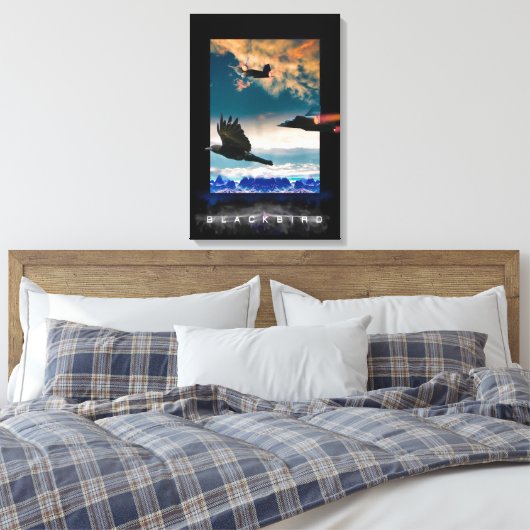 SR-71 Blackbird HIGH RANGERS Canvas Afdrukken (Insitu (Slaapkamer))