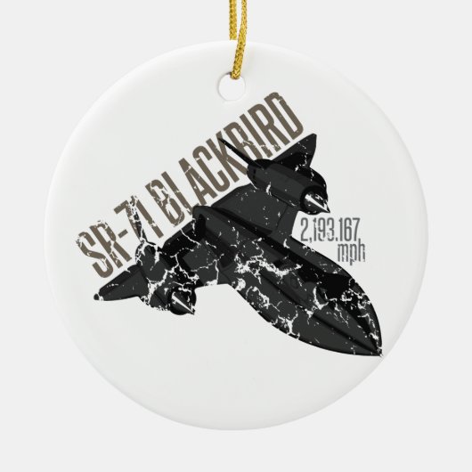 SR 71 Blackbird Keramisch Ornament (Voorkant)
