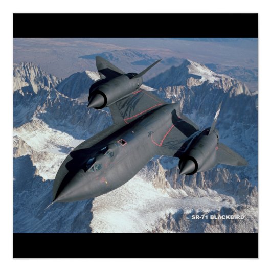 SR-71 BLACKBIRD LUCHTVAARTMAATSCHAPPIJ Glossy Post Perfect Poster (Voorkant)