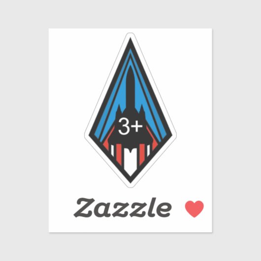 SR-71 Blackbird Mach 3 Herdenking Insignia Squa Sticker (Vel)
