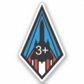 SR-71 Blackbird Mach 3 Herdenking Insignia Squa Sticker (Voorkant)