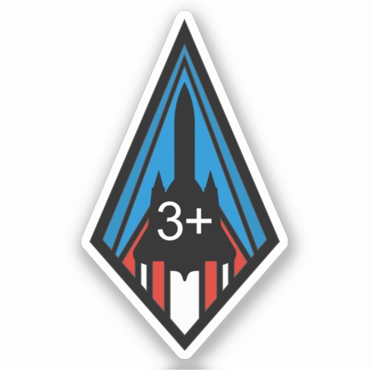 SR-71 Blackbird Mach 3 Herdenking Insignia Squa Sticker (Voorkant)