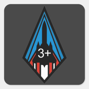 SR-71 Blackbird Mach 3 herdenkingsbericht Vierkante Sticker