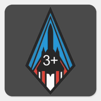 SR-71 Blackbird Mach 3 herdenkingsbericht Vierkante Sticker