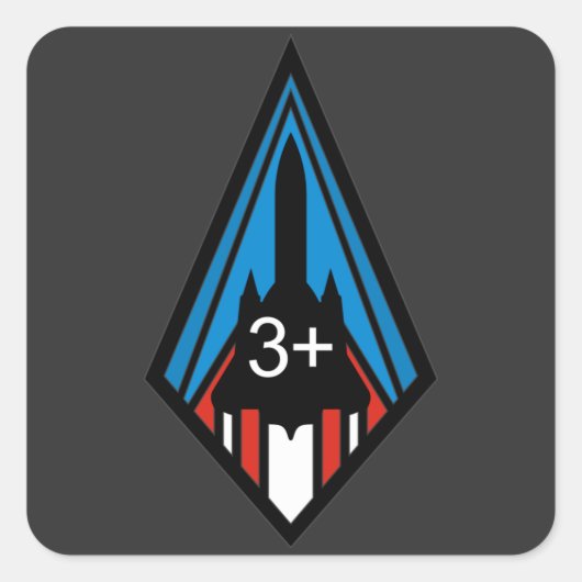 SR-71 Blackbird Mach 3 herdenkingsbericht Vierkante Sticker (Voorkant)