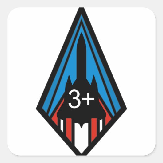 SR-71 Blackbird Mach 3 herdenkingsbericht Vierkante Sticker (Voorkant)