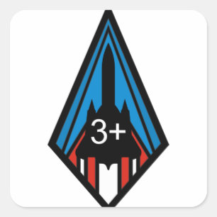SR-71 Blackbird Mach 3 herdenkingsbericht Vierkante Sticker