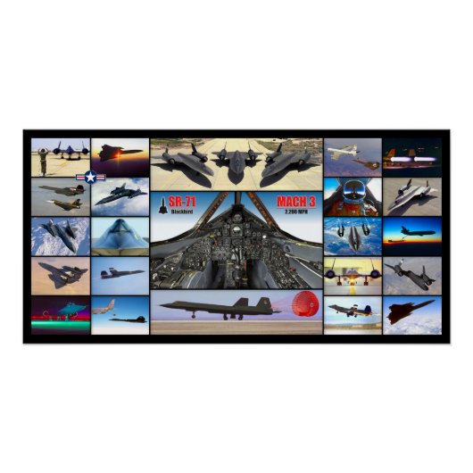 SR-71 BLACKBIRD "MONTAGE" PERFECT POSTER (Voorkant)