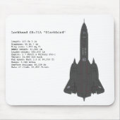 SR-71 Blackbird mousepad Muismat (Voorkant)