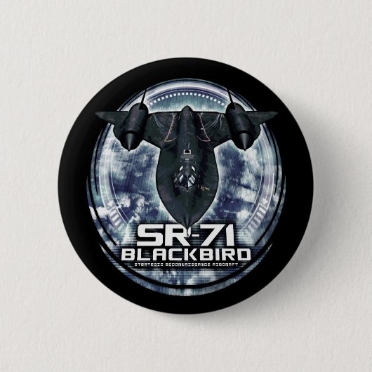 SR-71 Blackbird Ronde Button 5,7 Cm (Voorkant)