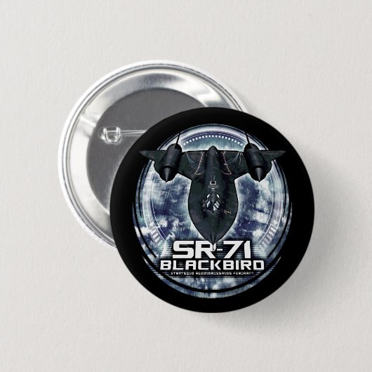 SR-71 Blackbird Ronde Button 5,7 Cm (Voorkant /achterkant)