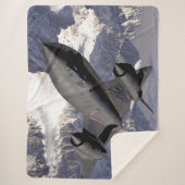 SR-71 BLACKBIRD SPIONAGEVLIEGTUIG SHERPA DEKEN (Voorkant)