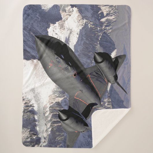 SR-71 BLACKBIRD SPIONAGEVLIEGTUIG SHERPA DEKEN (Voorkant)