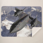 SR-71 BLACKBIRD SPIONAGEVLIEGTUIG SHERPA DEKEN (Voorkant (horizontaal))