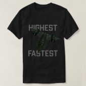 SR 71 Blackbird Spy Plane Fastest Highest   T-shirt (Design voorkant)