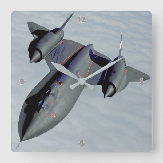 SR-71 BLACKBIRD VIERKANTE KLOK (Voorkant)