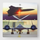 SR-71 BLACKBIRD VIERKANTE KLOK (Voorkant)