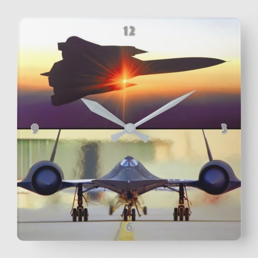 SR-71 BLACKBIRD VIERKANTE KLOK (Voorkant)