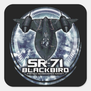 SR-71 Blackbird Vierkante Sticker