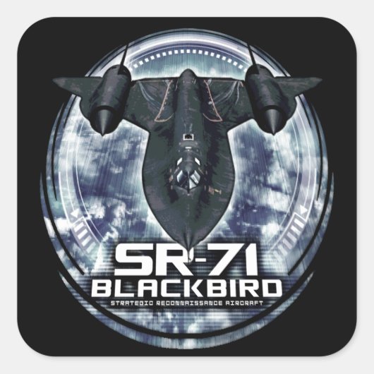 SR-71 Blackbird Vierkante Sticker (Voorkant)