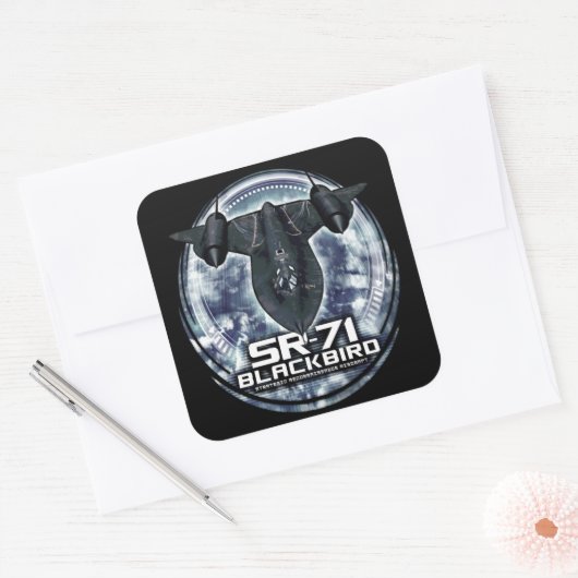 SR-71 Blackbird Vierkante Sticker (Envelop)