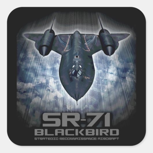 SR-71 Blackbird Vierkante Sticker (Voorkant)