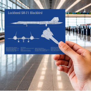 SR-71 Blackbird - Vliegtuig Blauwdruk Plannen ABD Briefkaart