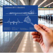 SR-71 Blackbird - Vliegtuigblauwdruk Plannen AD Briefkaart