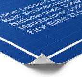 SR-71 Blackbird - Vliegtuigblauwdruk Plannen AD Poster (Hoek)