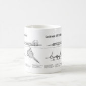 SR-71 Blackbird - Vliegtuigblauwdruk Plannen BD Koffiemok (Center)