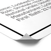 SR-71 Blackbird - Vliegtuigblauwdruk Plannen BD Poster (Hoek)