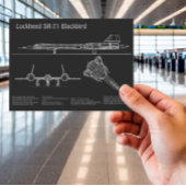 SR-71 Blackbird - Vliegtuigblauwdruk Plannen PD Briefkaart