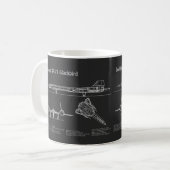SR-71 Blackbird - Vliegtuigblauwdruk Plannen PD Koffiemok (Voorkant links)