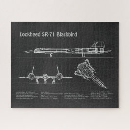 SR-71 Blackbird - Vliegtuigblauwdruk Plannen PD Legpuzzel