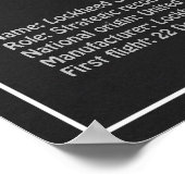 SR-71 Blackbird - Vliegtuigblauwdruk Plannen PD Poster (Hoek)