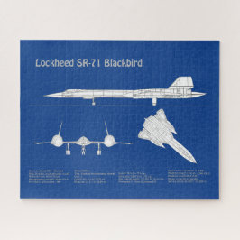 SR-71 Blackbird - Vliegtuigblauwdrukplannen ABD Legpuzzel