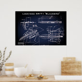SR-71 Blauwdruk Poster (Keuken)