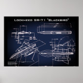 SR-71 Blauwdruk Poster (Voorkant)
