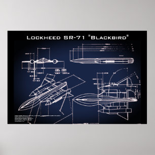 SR-71 Blauwdruk Poster
