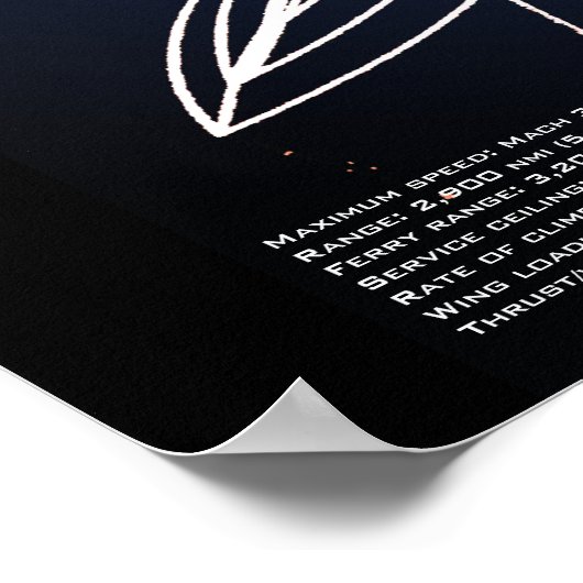 SR-71 Blauwdruk Poster (Hoek)