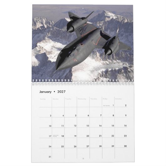 SR-71 de Kalender van de merel (Jan 2027)