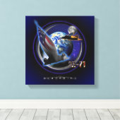 SR-71 Slagvogels met grote hoeken Canvas Afdruk (Insitu (Houten vloer))