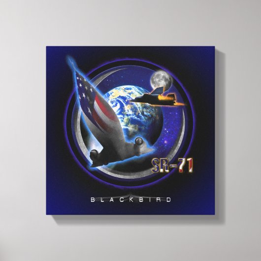 SR-71 Slagvogels met grote hoeken Canvas Afdruk (Voorkant)