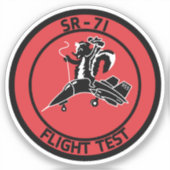 SR-71 Vluchttestbadge Sticker (Voorkant)