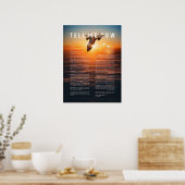 SR-71, zonsondergang, met Vertel me hoe te vliegen Poster (Keuken)