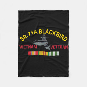 SR-71a Blackbird Vietnam Veteran SR 71 Blackbird A Fleece Deken
