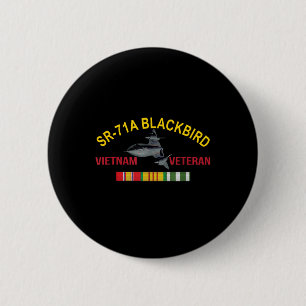 SR-71a Blackbird Vietnam Veteran SR 71 Blackbird A Ronde Button 5,7 Cm