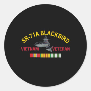 SR-71a Blackbird Vietnam Veteran SR 71 Blackbird A Ronde Sticker