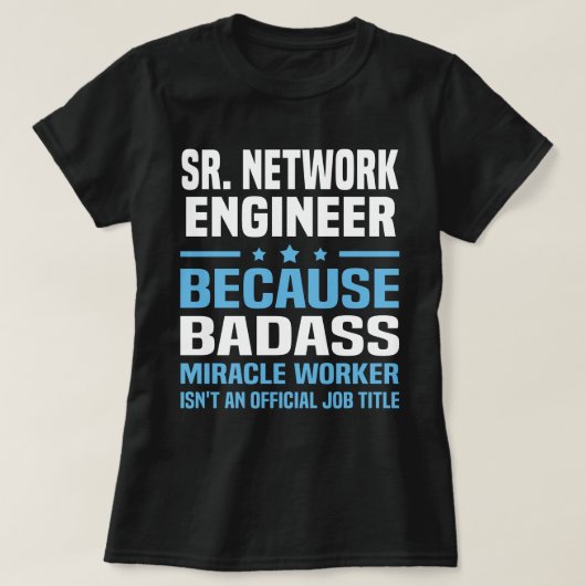 Sr. netwerktechnicus t-shirt (Design voorkant)