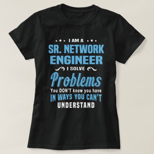 Sr. netwerktechnicus t-shirt (Design voorkant)